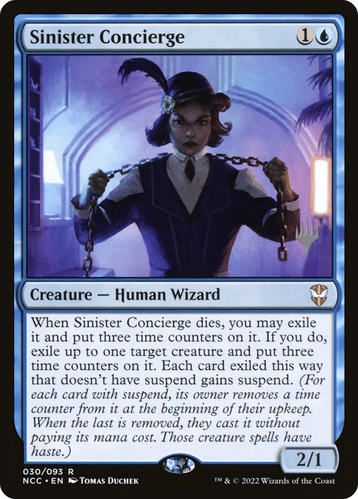 Sinister Concierge · New Capenna Commander Promos