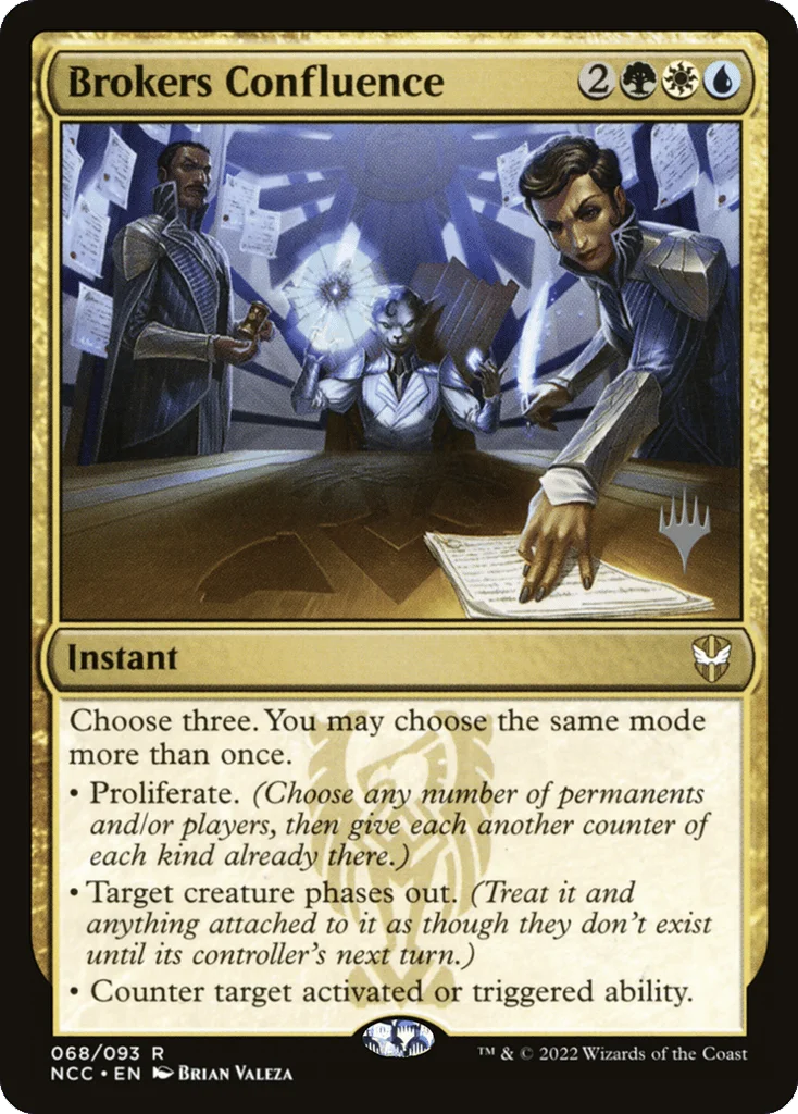 Brokers Confluence · New Capenna Commander Promos