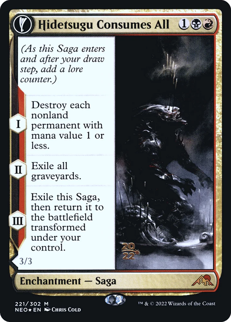 Hidetsugu Consumes All // Vessel of the All-Consuming · Kamigawa: Neon Dynasty Promos
