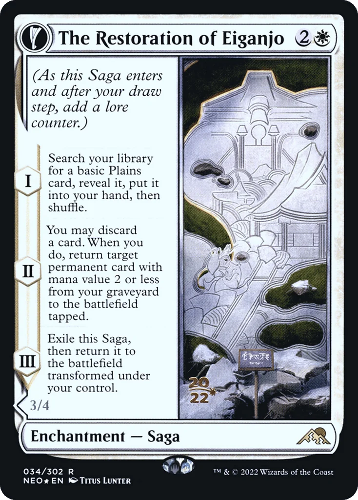 The Restoration of Eiganjo // Architect of Restoration · Kamigawa: Neon Dynasty Promos
