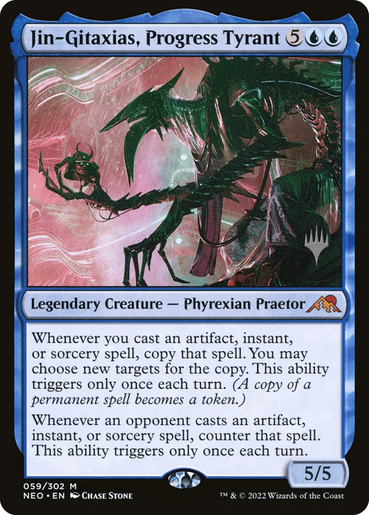 Jin-Gitaxias, Progress Tyrant · Kamigawa: Neon Dynasty Promos