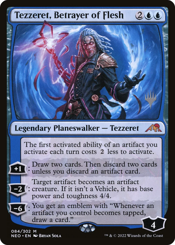 Tezzeret, Betrayer of Flesh · Kamigawa: Neon Dynasty Promos