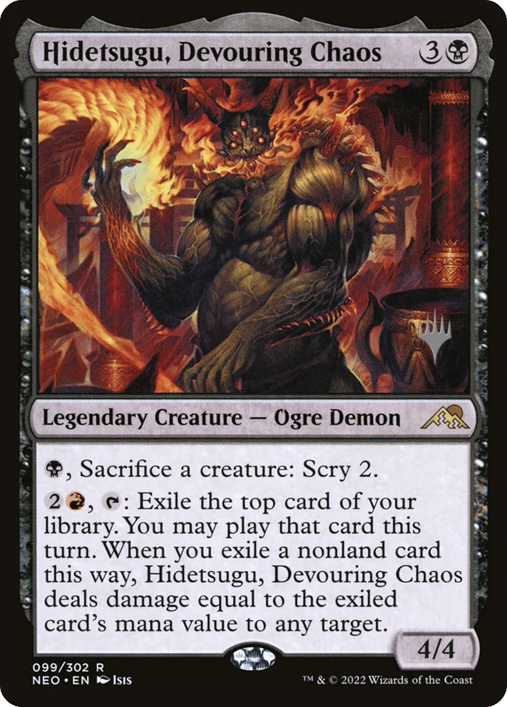 Hidetsugu, Devouring Chaos · Kamigawa: Neon Dynasty Promos