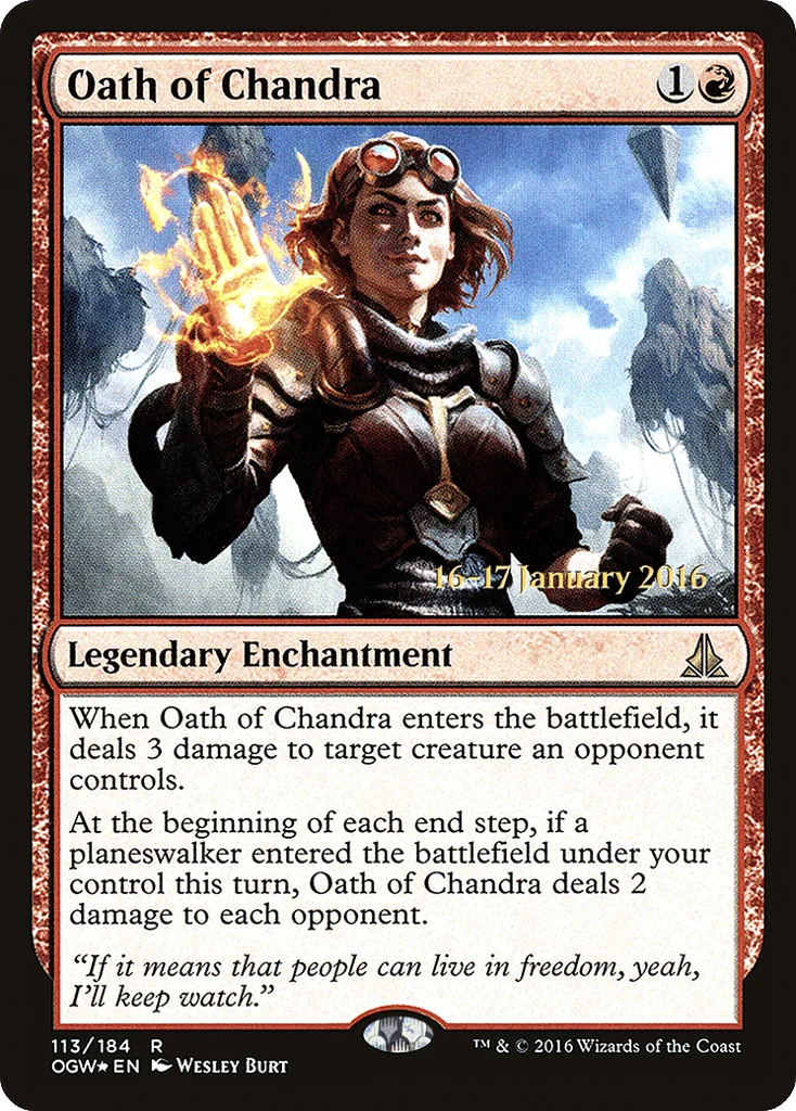 Oath of Chandra · Oath of the Gatewatch Promos