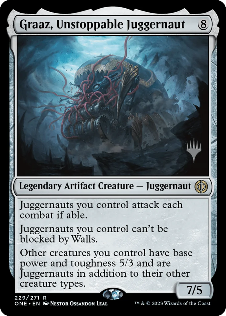 Graaz, Unstoppable Juggernaut · Phyrexia: All Will Be One Promos