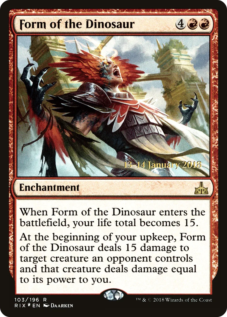 Form of the Dinosaur · Rivals of Ixalan Promos