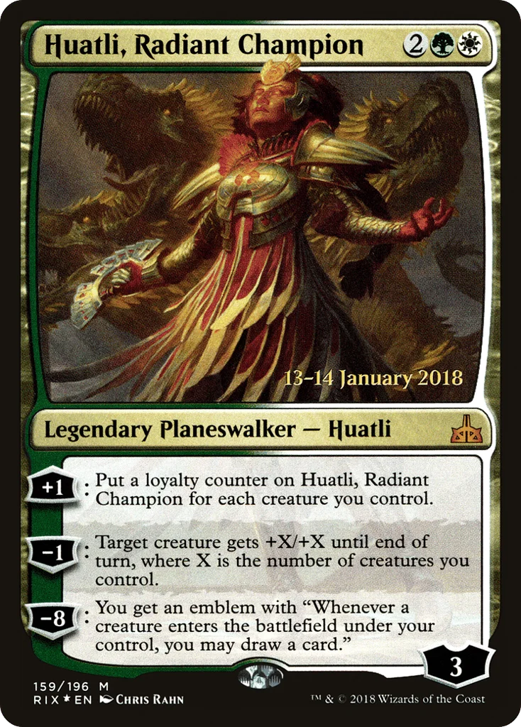 Huatli, Radiant Champion · Rivals of Ixalan Promos