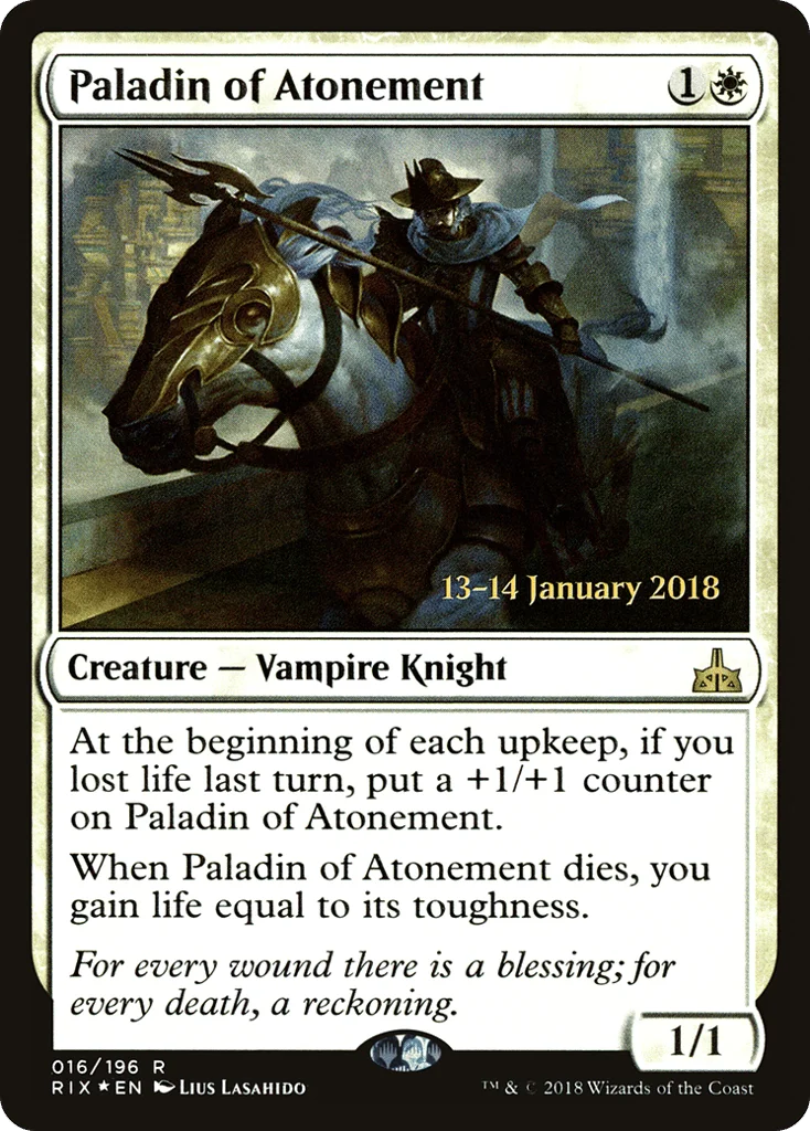 Paladin of Atonement · Rivals of Ixalan Promos