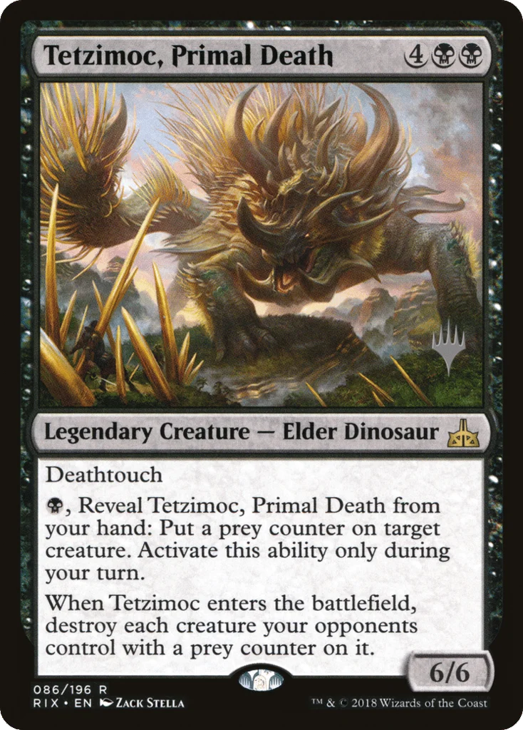 Tetzimoc, Primal Death · Rivals of Ixalan Promos