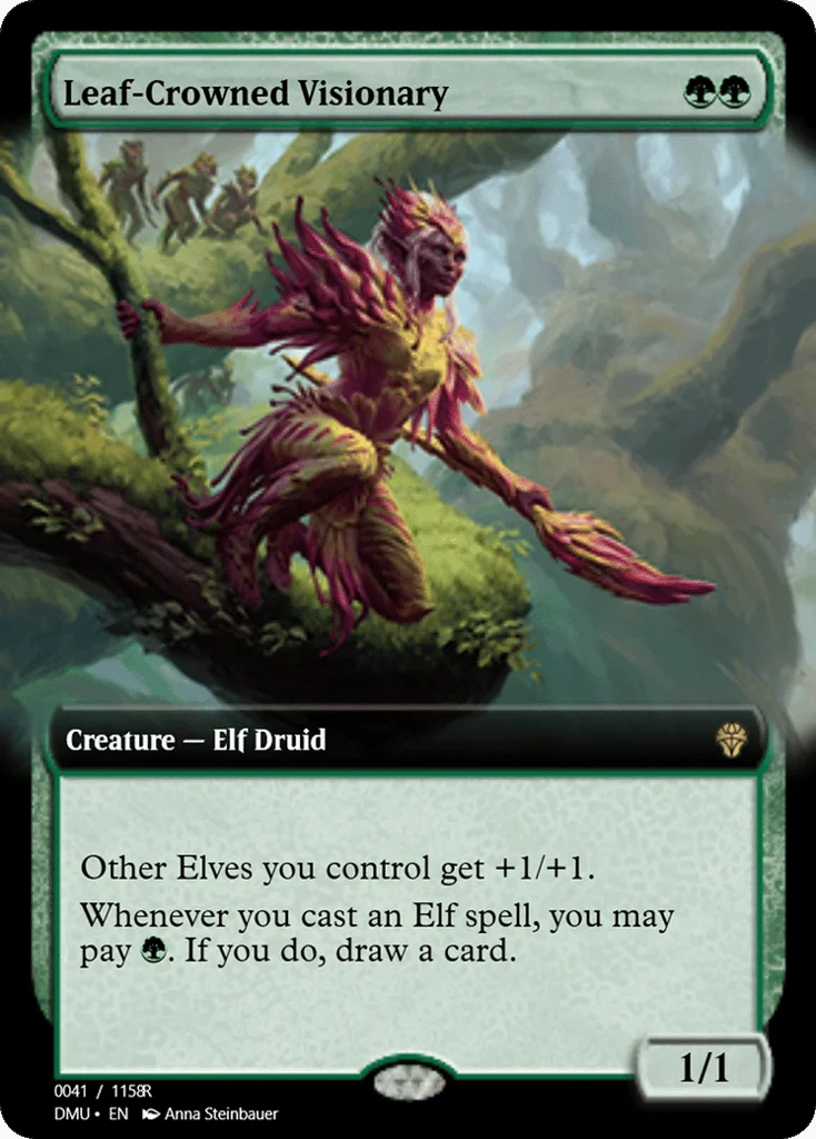 Leaf-Crowned Visionary · Magic Online Promos