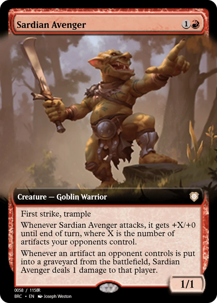 Sardian Avenger · Magic Online Promos
