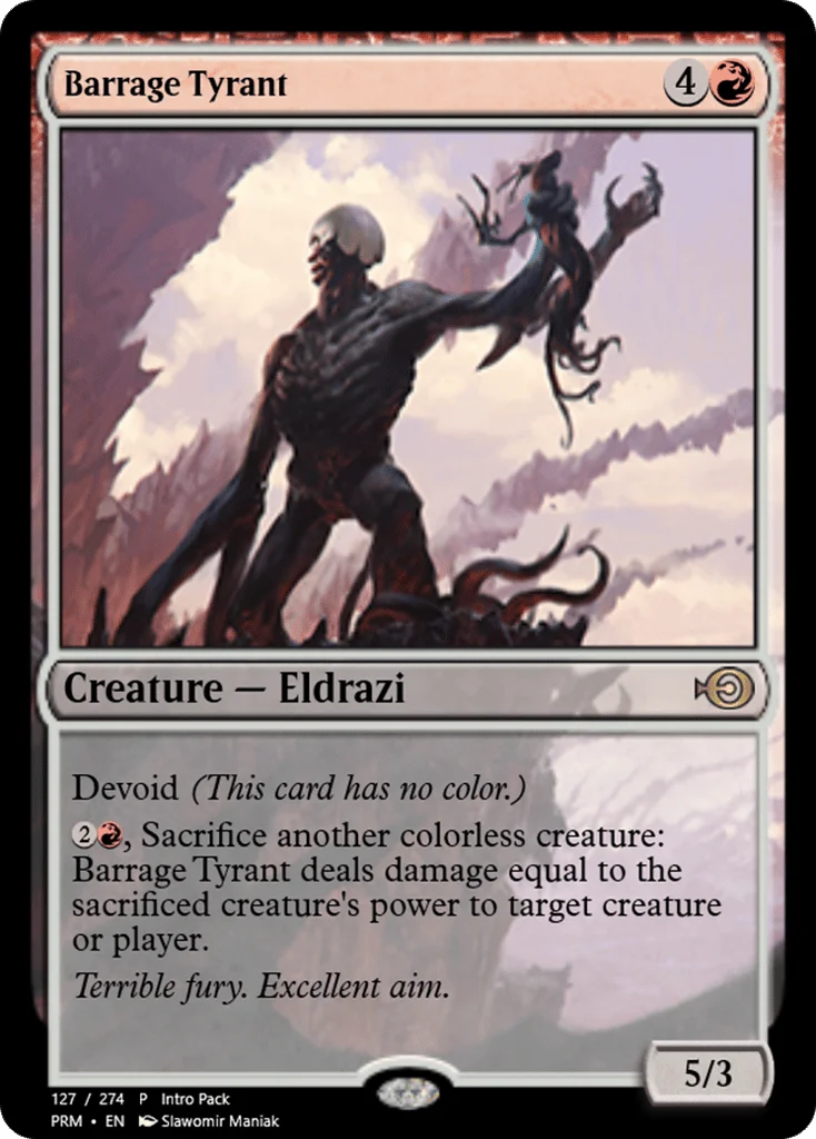 Barrage Tyrant · Magic Online Promos