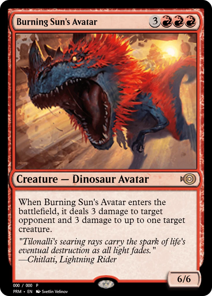 Burning Sun's Avatar · Magic Online Promos