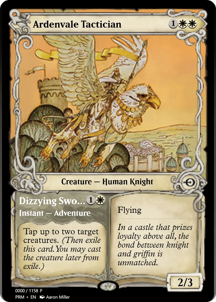Ardenvale Tactician // Dizzying Swoop · Magic Online Promos
