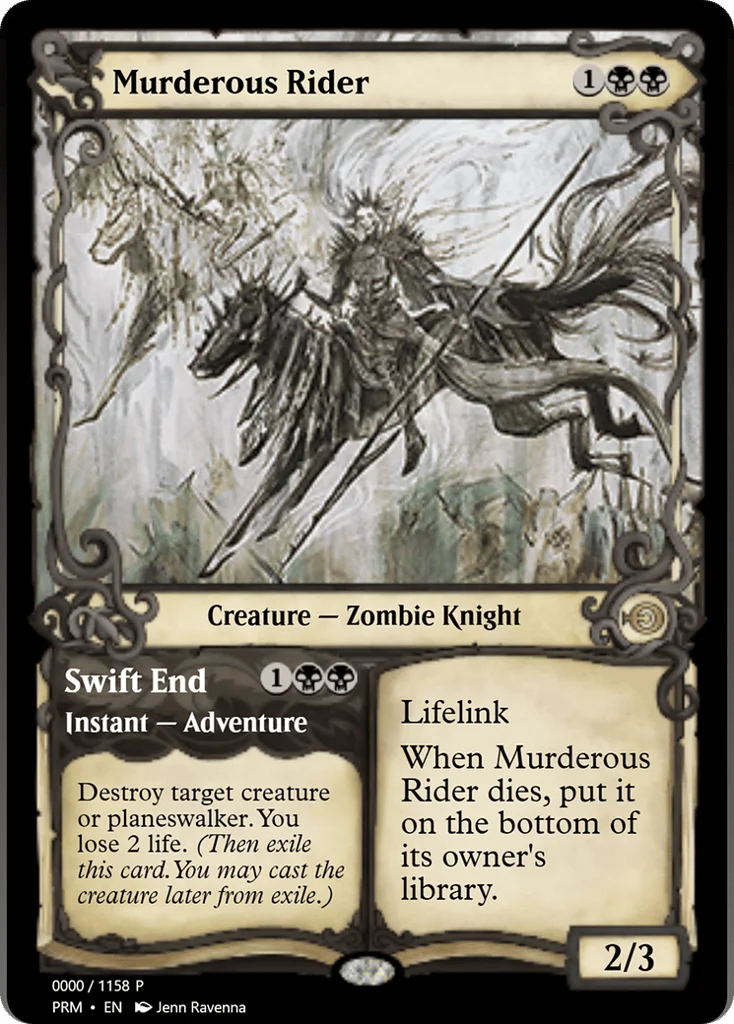 Murderous Rider // Swift End · Magic Online Promos