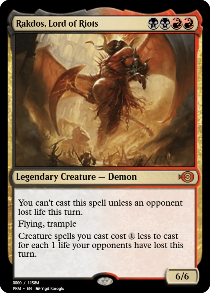 Rakdos, Lord of Riots · Magic Online Promos