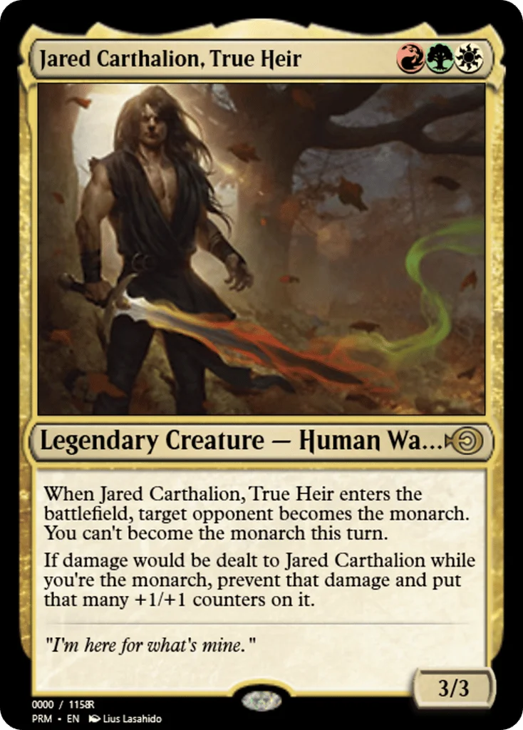 Jared Carthalion, True Heir · Magic Online Promos