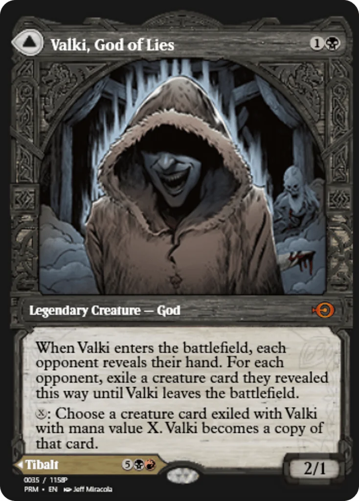 Valki, God of Lies // Tibalt, Cosmic Impostor · Magic Online Promos