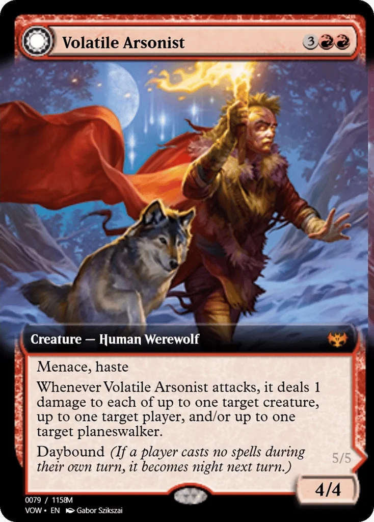 Volatile Arsonist // Dire-Strain Anarchist · Magic Online Promos