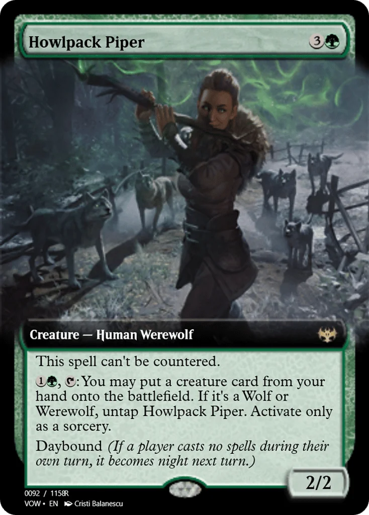 Howlpack Piper // Wildsong Howler · Magic Online Promos