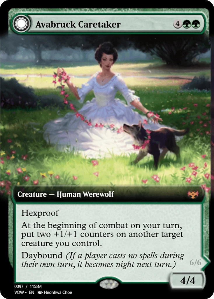 Avabruck Caretaker // Hollowhenge Huntmaster · Magic Online Promos