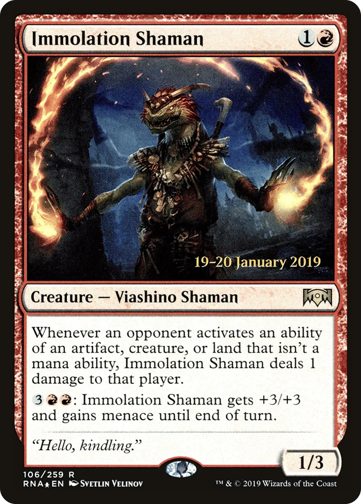 Immolation Shaman · Ravnica Allegiance Promos