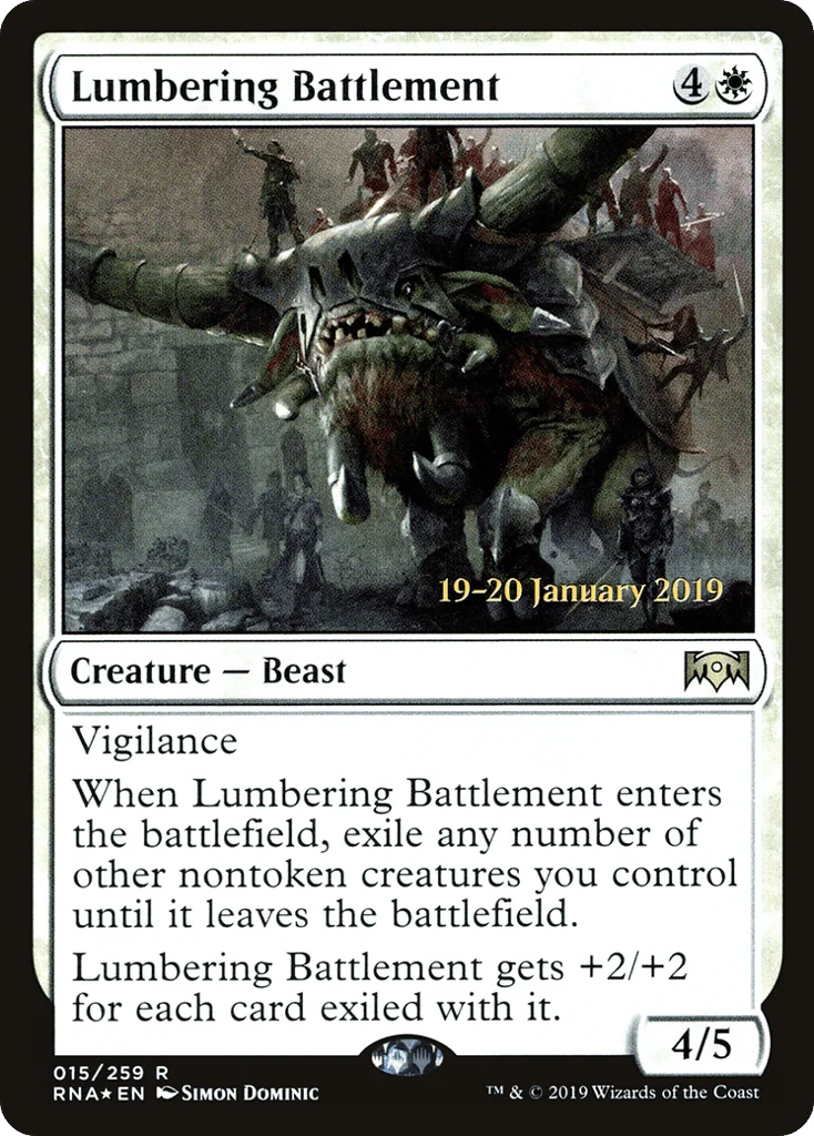 Lumbering Battlement · Ravnica Allegiance Promos