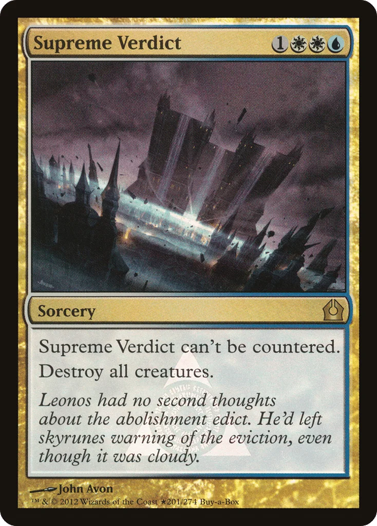Supreme Verdict · Return to Ravnica Promos