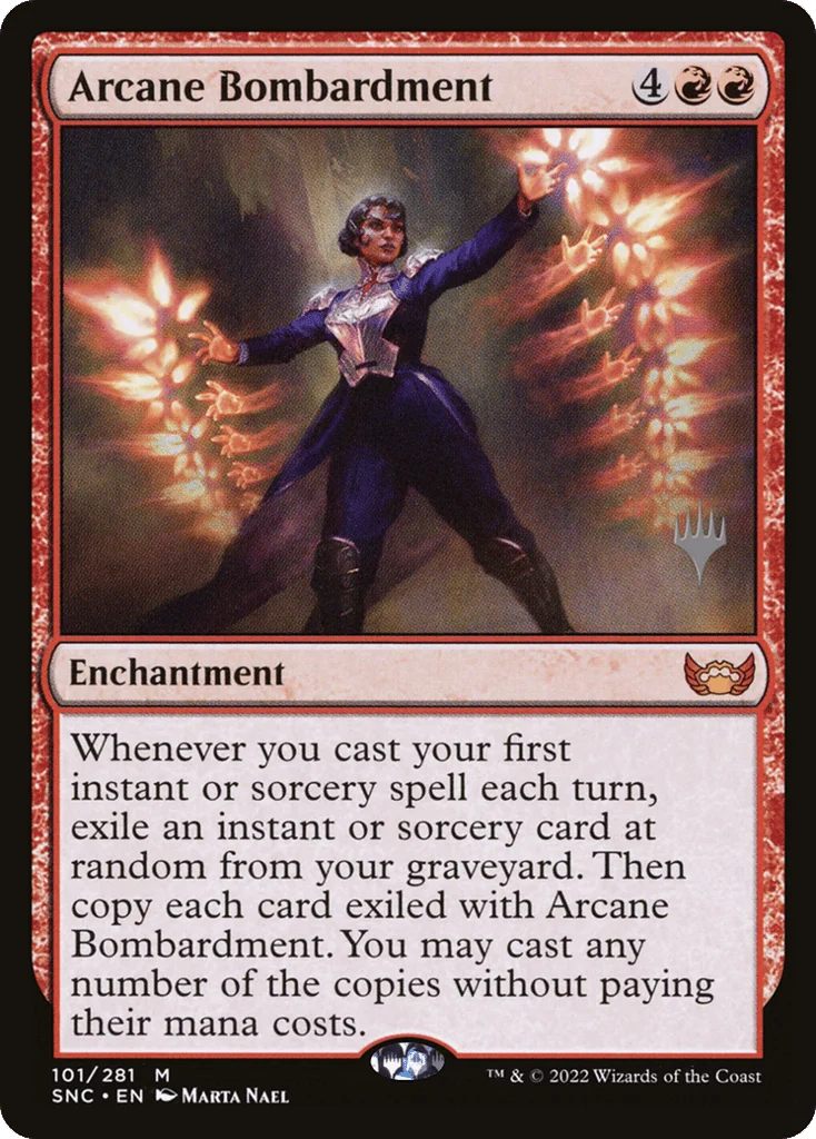 Arcane Bombardment · Streets of New Capenna Promos