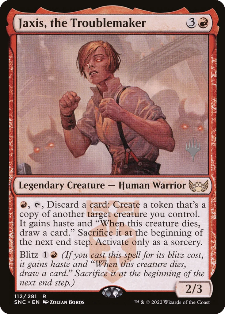 Jaxis, the Troublemaker · Streets of New Capenna Promos
