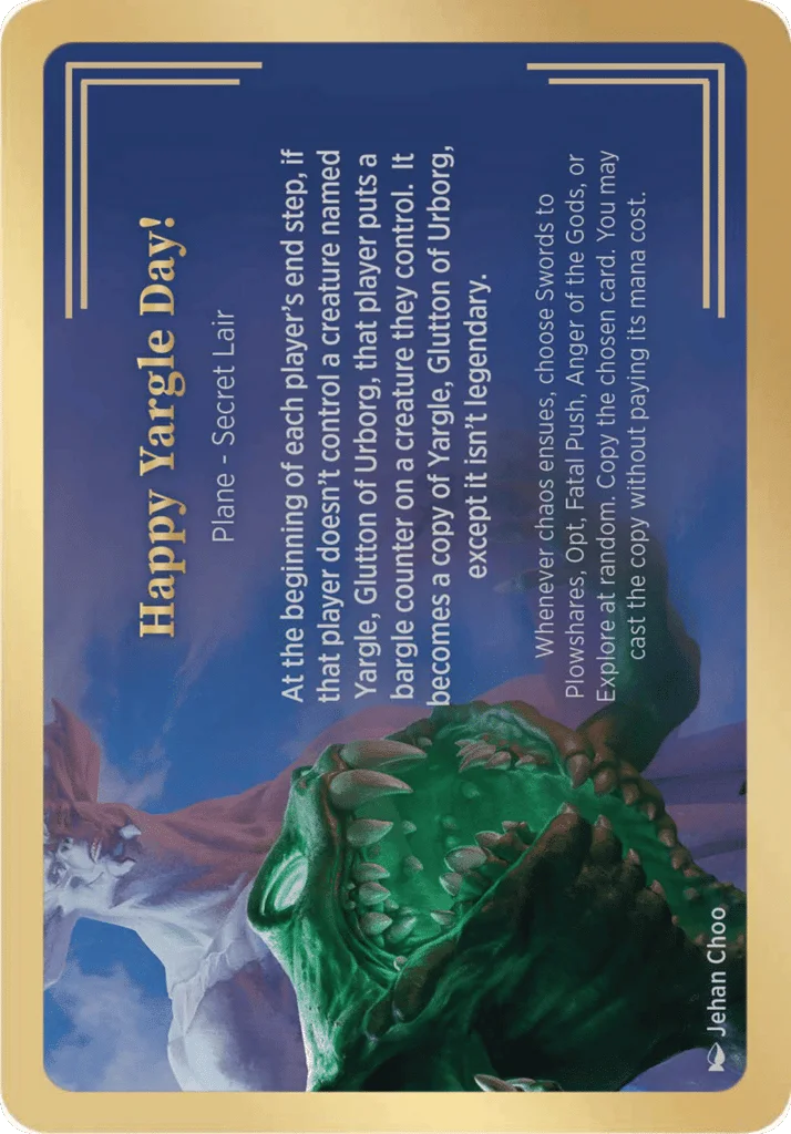 Happy Yargle Day! · Secret Lair Showcase Planes