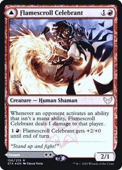 Flamescroll Celebrant // Revel in Silence