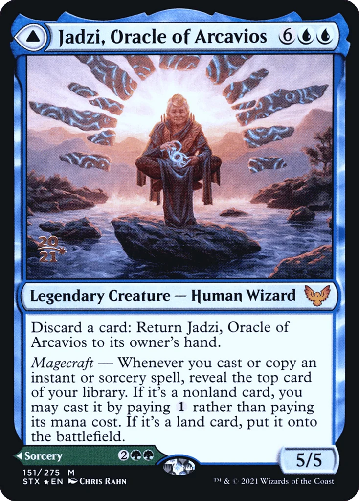 Jadzi, Oracle of Arcavios // Journey to the Oracle · Strixhaven: School of Mages Promos