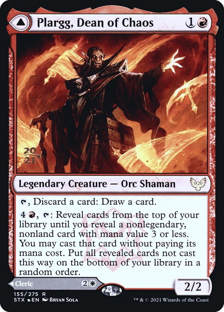 Plargg, Dean of Chaos // Augusta, Dean of Order · Strixhaven: School of Mages Promos