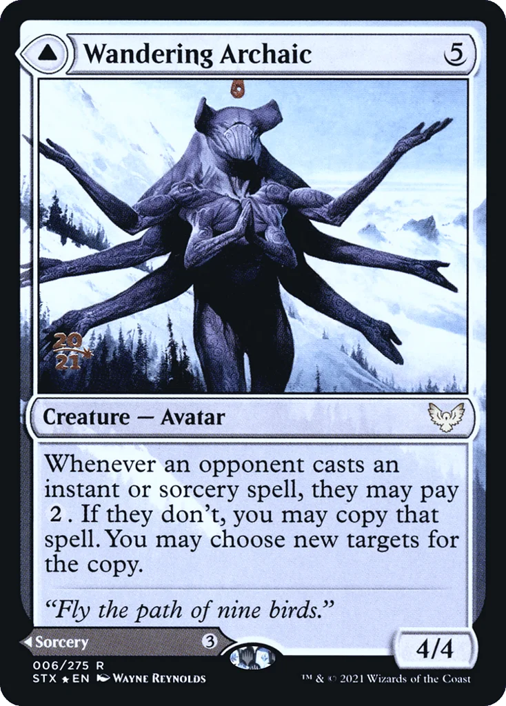 Wandering Archaic // Explore the Vastlands · Strixhaven: School of Mages Promos