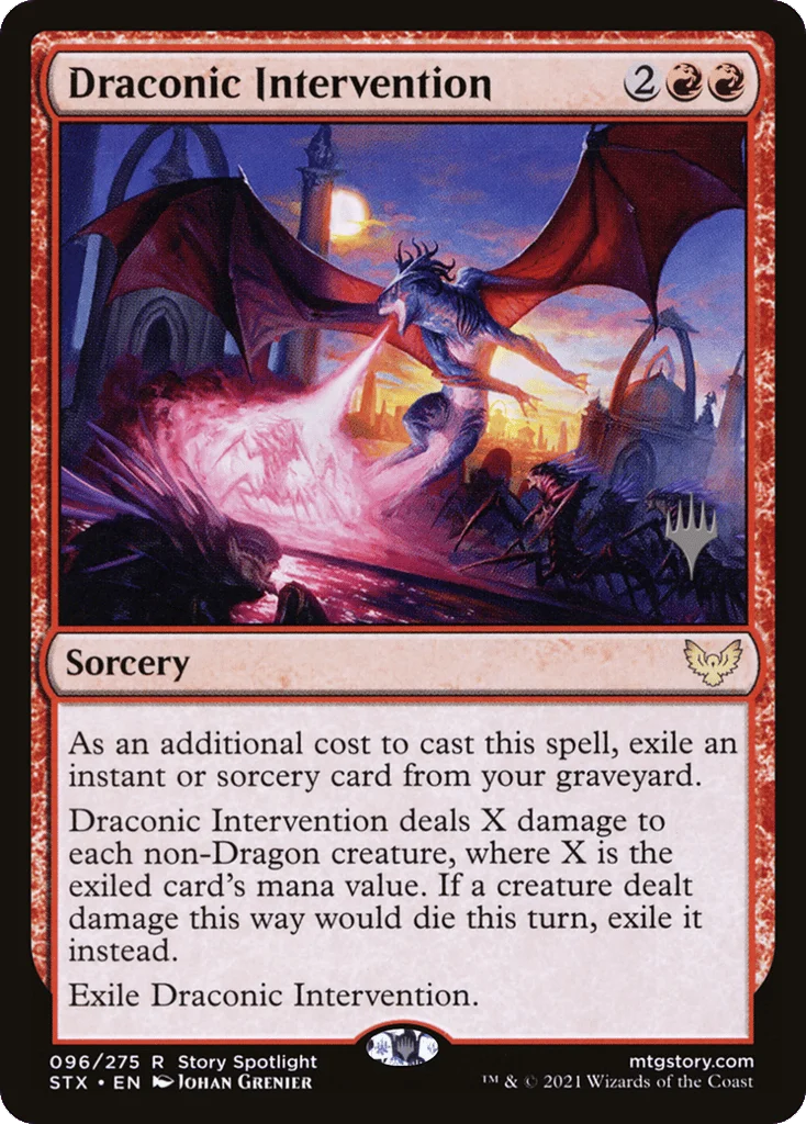 Draconic Intervention · Strixhaven: School of Mages Promos