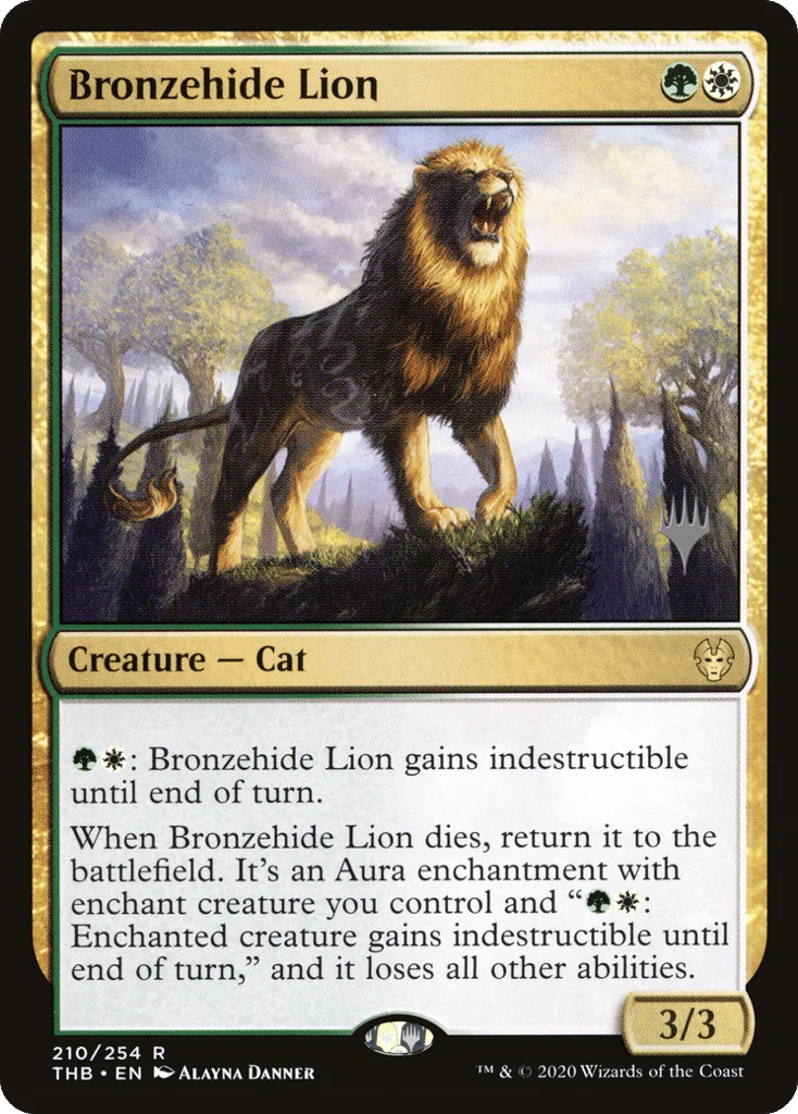 Bronzehide Lion · Theros Beyond Death Promos
