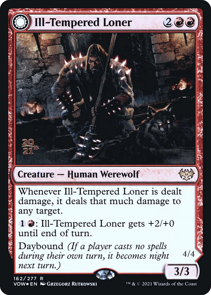 Ill-Tempered Loner // Howlpack Avenger · Innistrad: Crimson Vow Promos