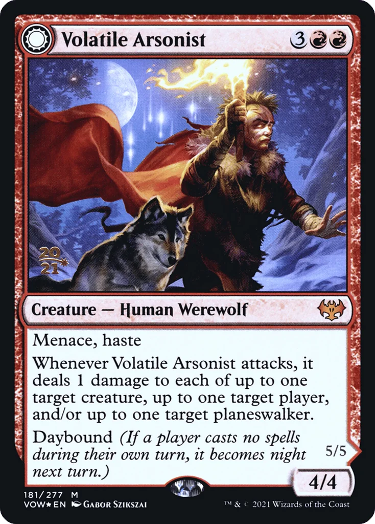 Volatile Arsonist // Dire-Strain Anarchist · Innistrad: Crimson Vow Promos