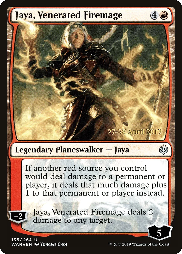 Jaya, Venerated Firemage · War of the Spark Promos