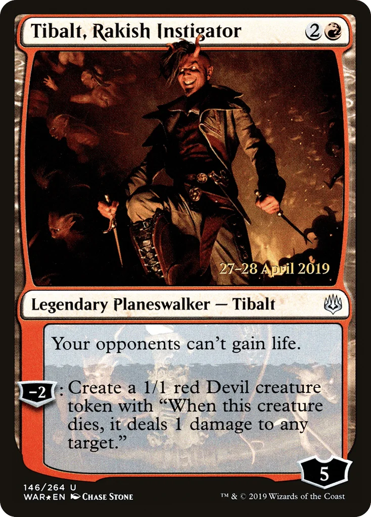 Tibalt, Rakish Instigator · War of the Spark Promos