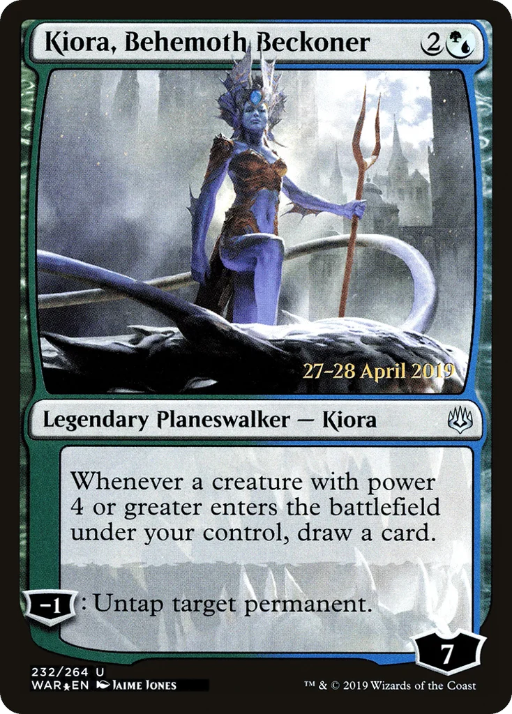 Kiora, Behemoth Beckoner · War of the Spark Promos