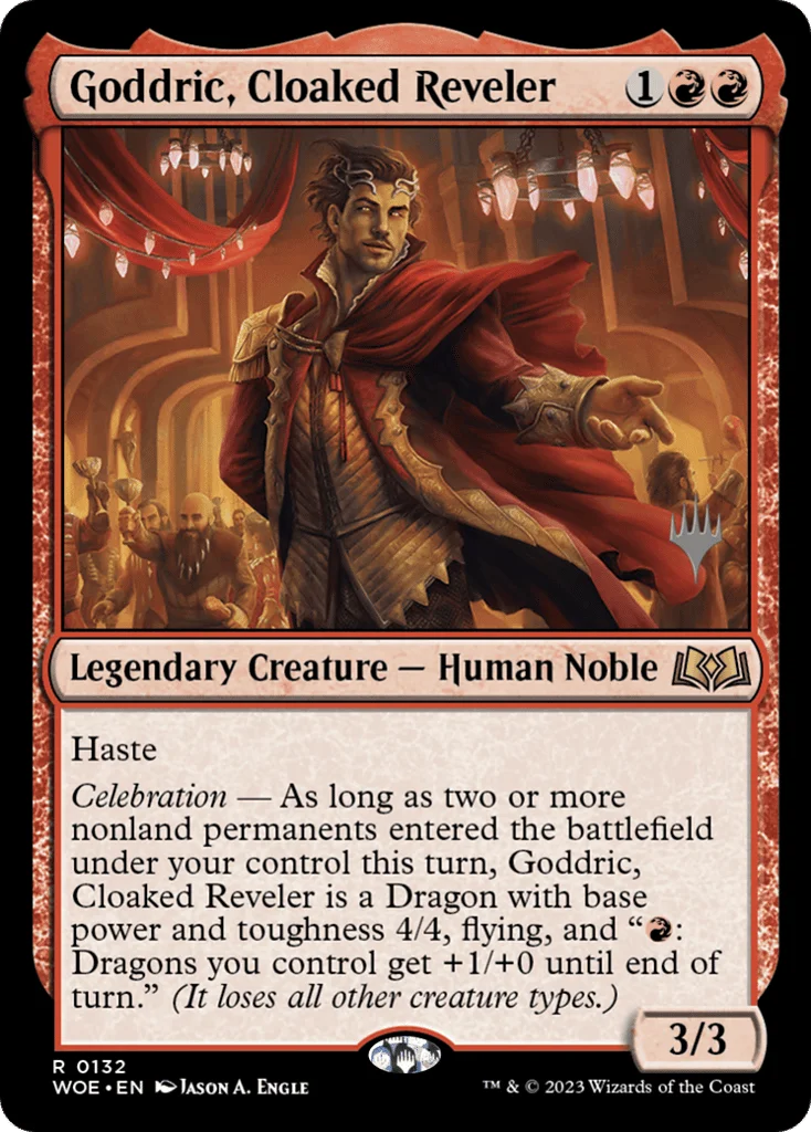 Goddric, Cloaked Reveler · Wilds of Eldraine Promos