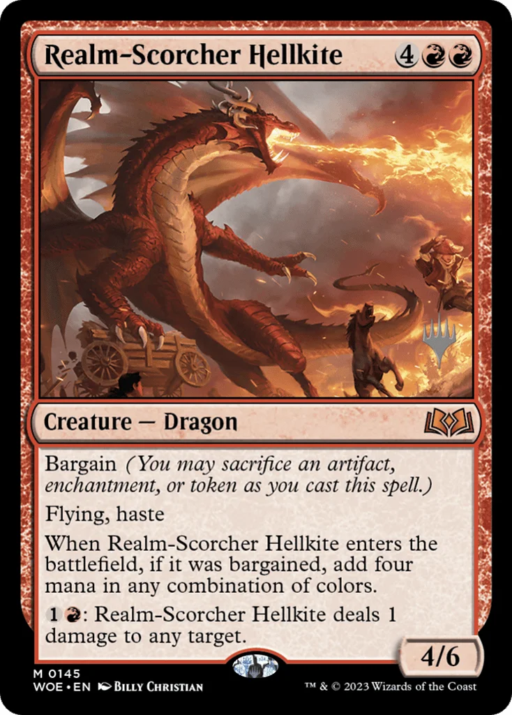 Realm-Scorcher Hellkite · Wilds of Eldraine Promos