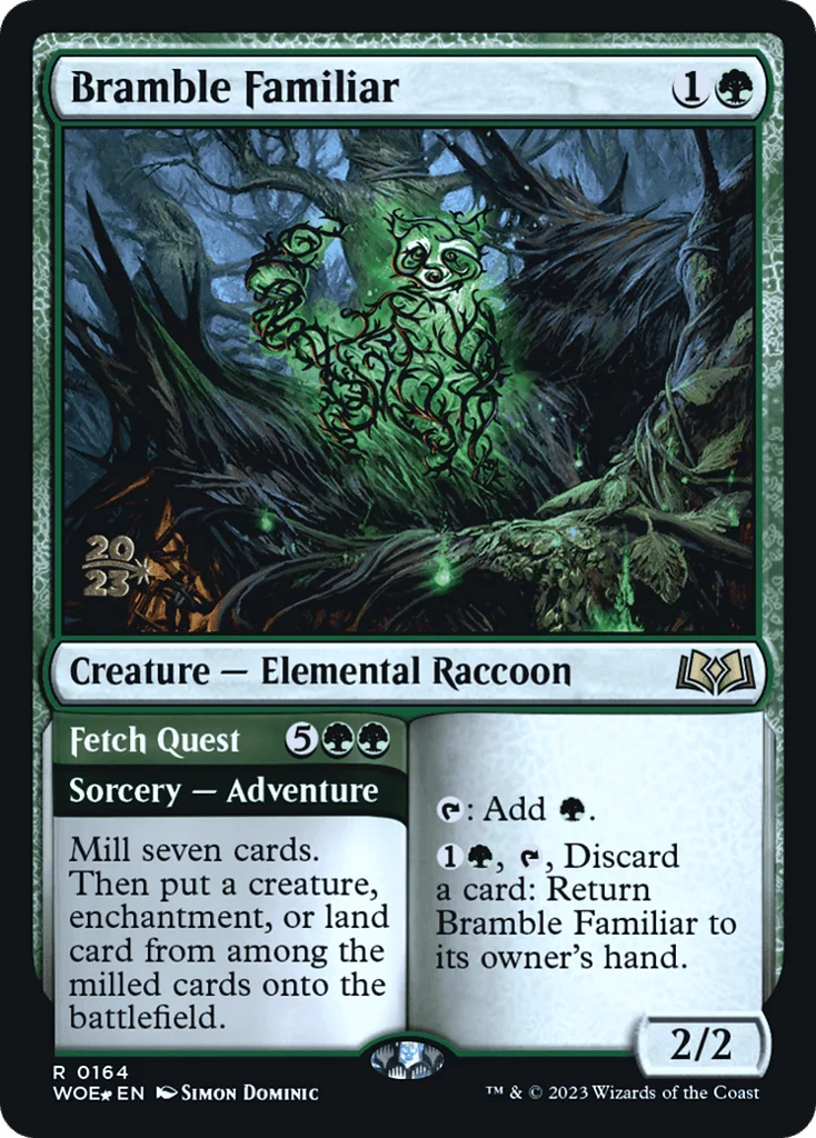 Bramble Familiar // Fetch Quest · Wilds of Eldraine Promos