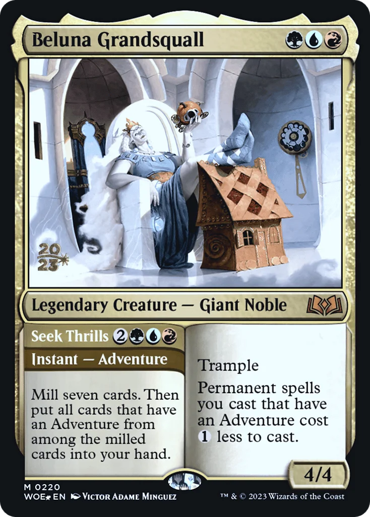 Beluna Grandsquall // Seek Thrills · Wilds of Eldraine Promos