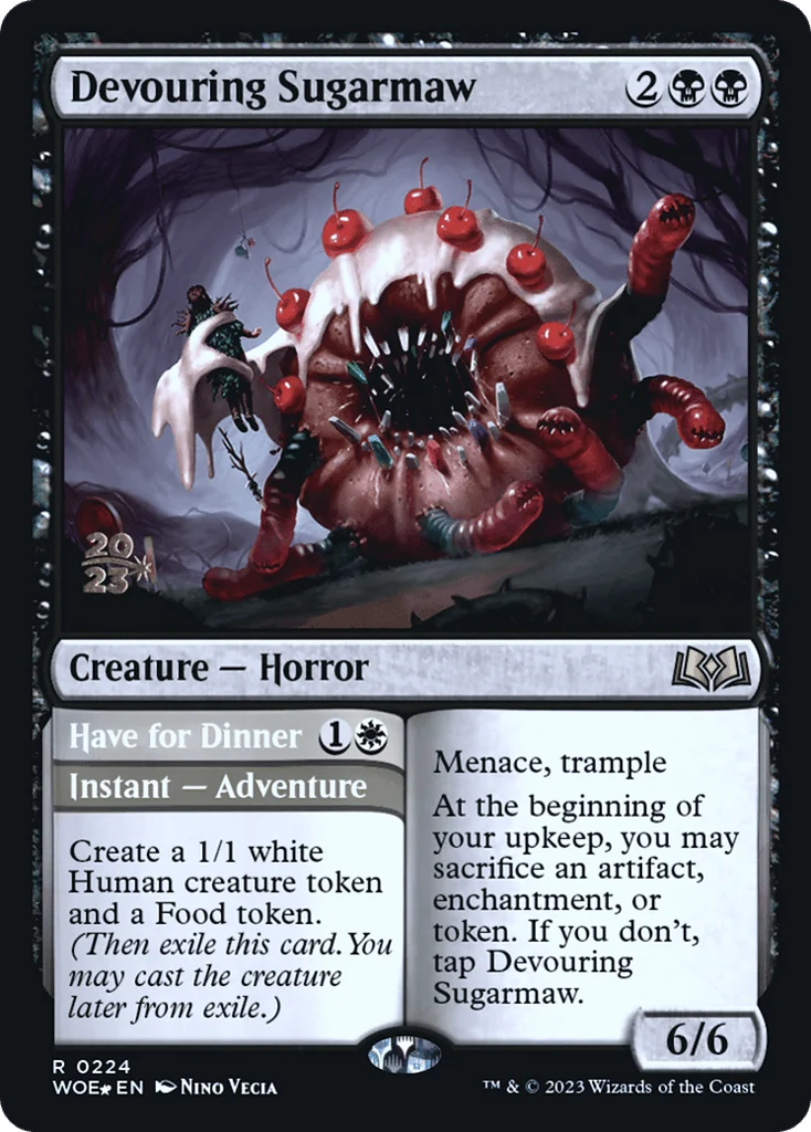 Devouring Sugarmaw // Have for Dinner · Wilds of Eldraine Promos