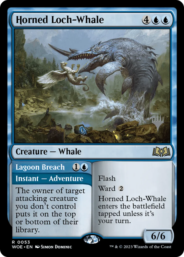 Horned Loch-Whale // Lagoon Breach · Wilds of Eldraine Promos