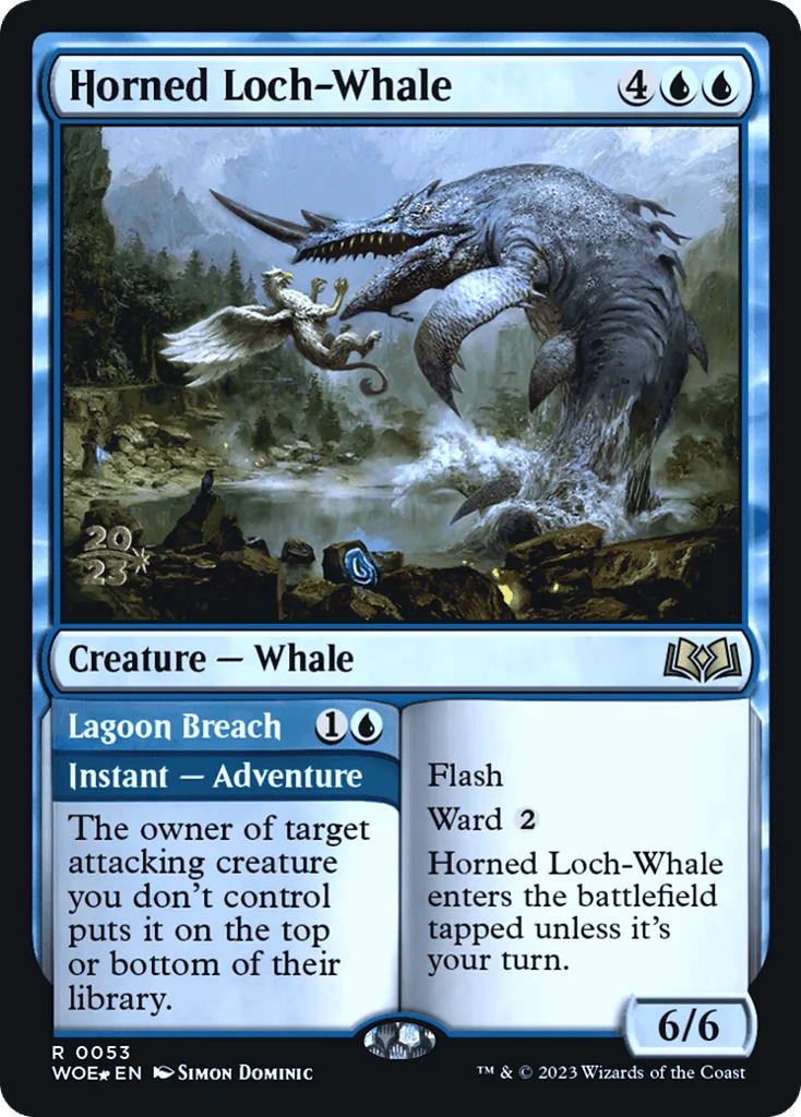 Horned Loch-Whale // Lagoon Breach · Wilds of Eldraine Promos