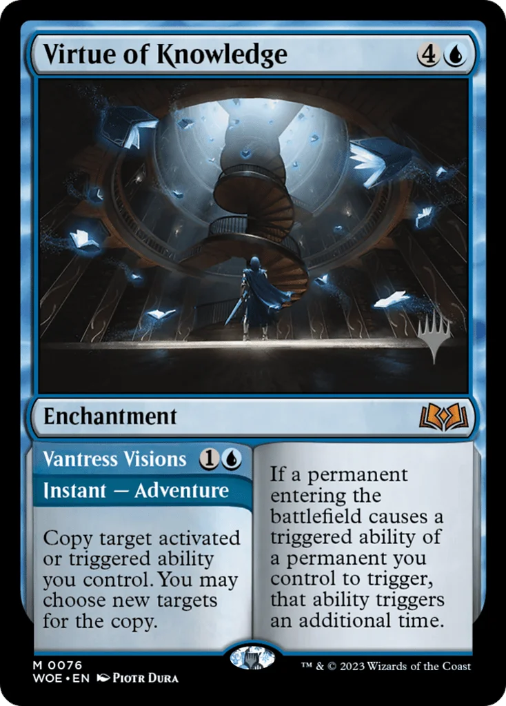 Virtue of Knowledge // Vantress Visions · Wilds of Eldraine Promos